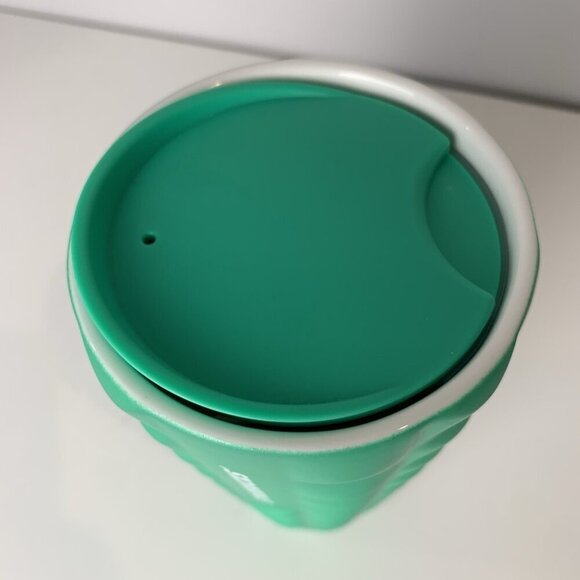NWOT Starbucks Holiday 2024 Green Studded Ceramic 12 oz Tumbler W/Lid BUB24 - Picture 3 of 7